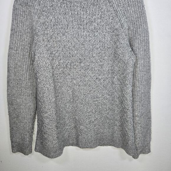 Talbots Honeycomb Gray Wool Blend Sweater. Size Medium. - Picture 4 of 8